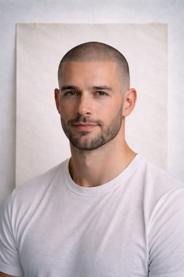 Man with natural-looking scalp micropigmentation in Vancouver